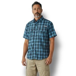 G.H. Bass & Co. Explorer Mens Short Sleeve Button-Up Shirt Plaid Performance XLT